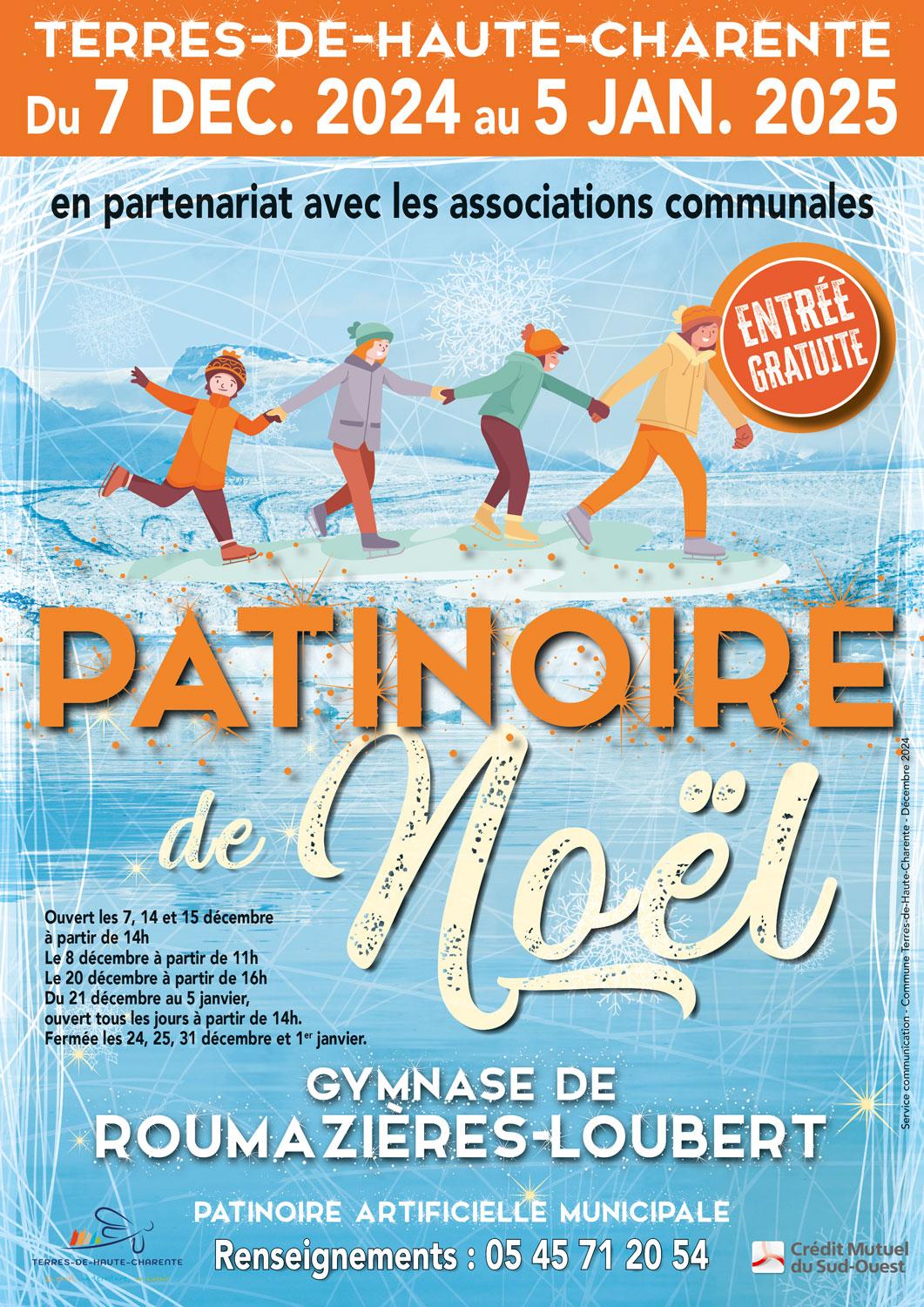 Affiche patinoire 2024 horaires