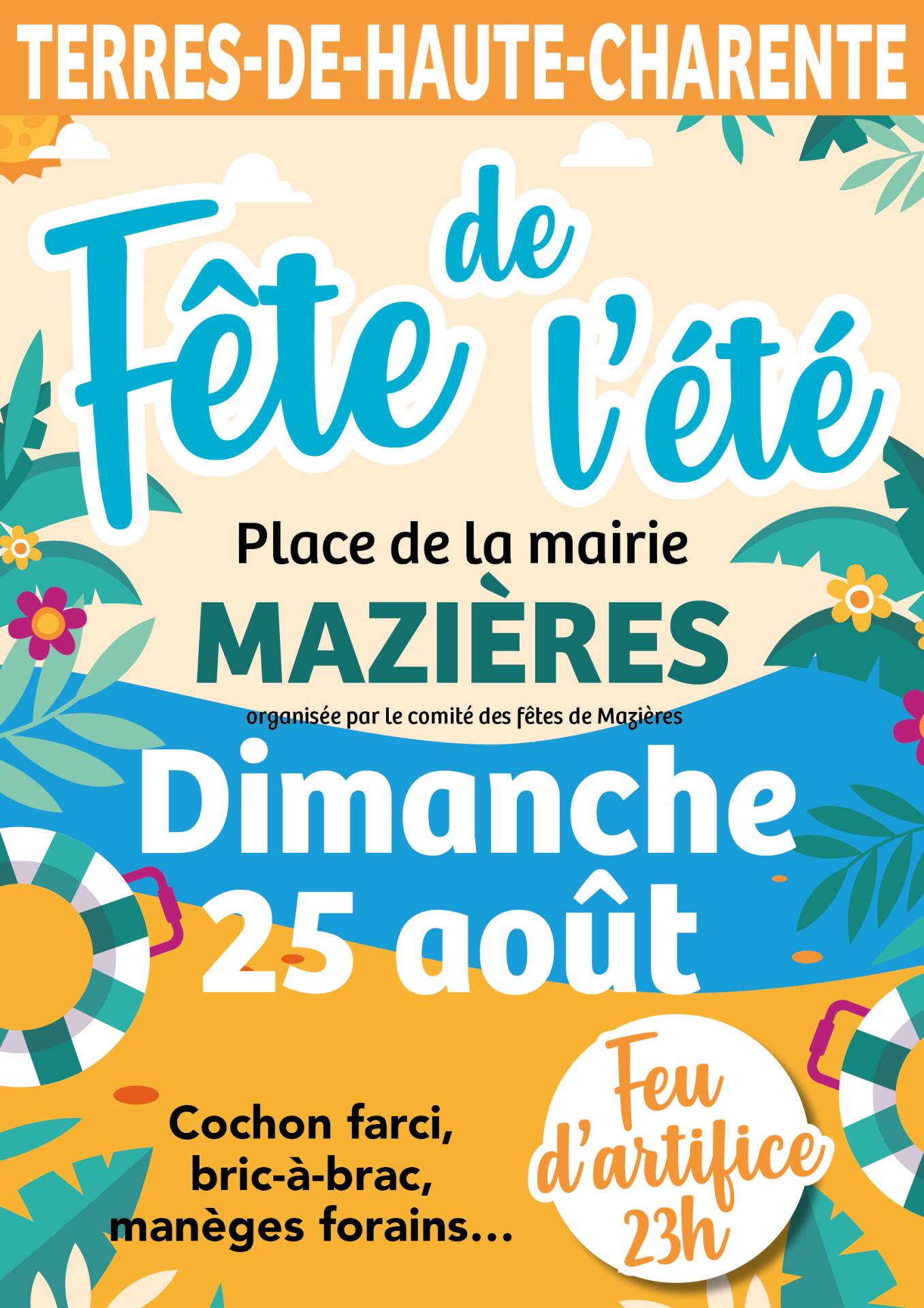 Affiches fete de l ete 2024 mazieres